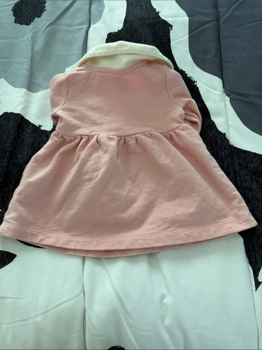 Carter's Pink Polo Dress with Cream Collar and Heart Accent